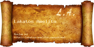Lakatos Amelita névjegykártya