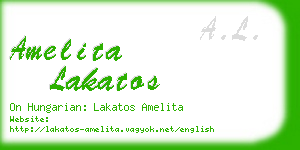 amelita lakatos business card